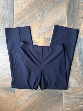 Jones New York Navy Blue Stretch Dress Pants Size 10 Straight Leg Trousers